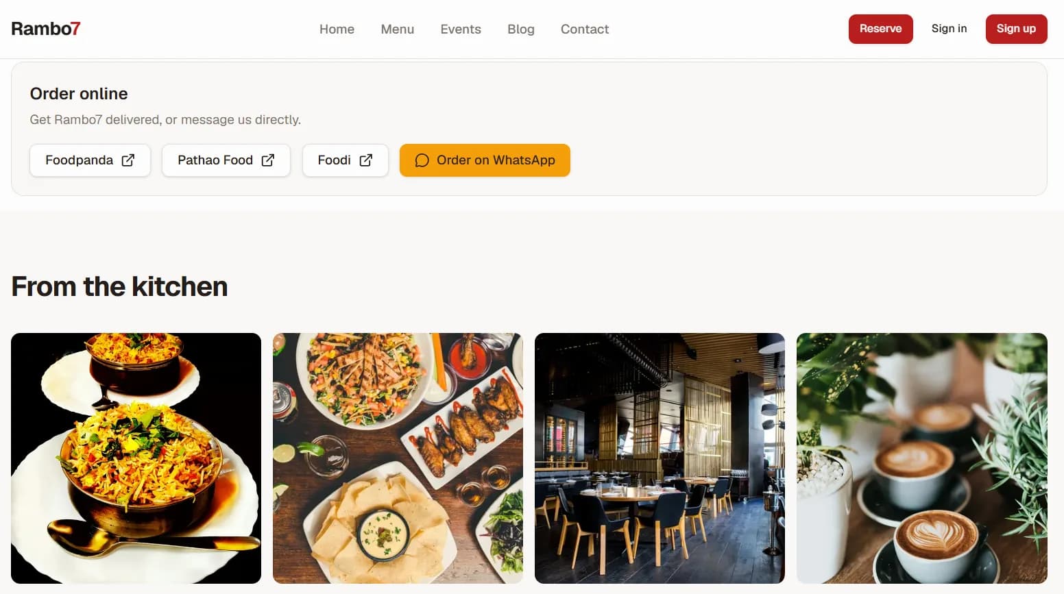 Resturant — hero screenshot